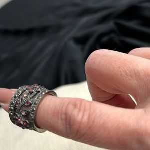 Ring for sale purple stones